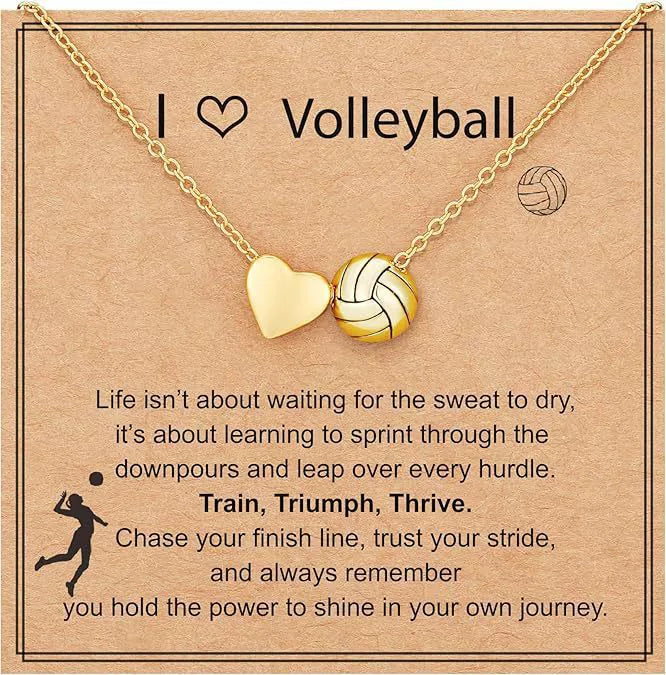 Love Sports Charm Necklace | Football Soccer Baseball Rugby Pickleball Volleyball