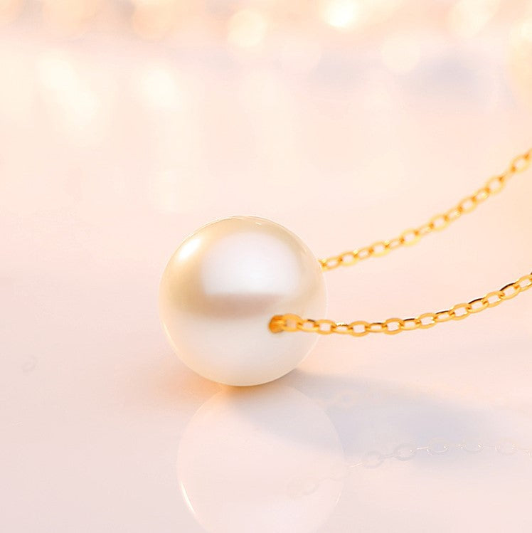 White Freshwater Pearl Necklace | 925 Sterling Silver Chain | AAAA Quality