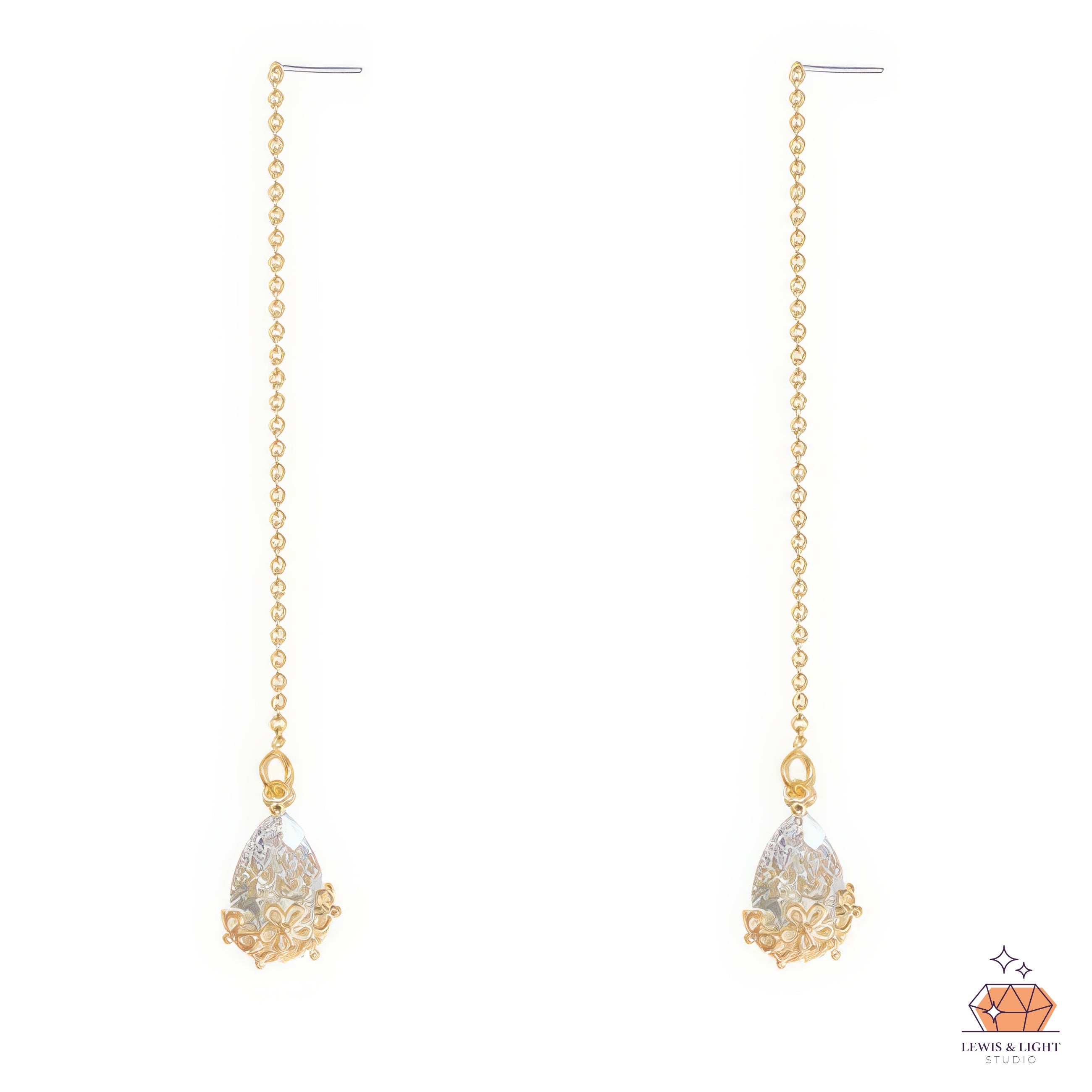 Pendientes de gota de cristal