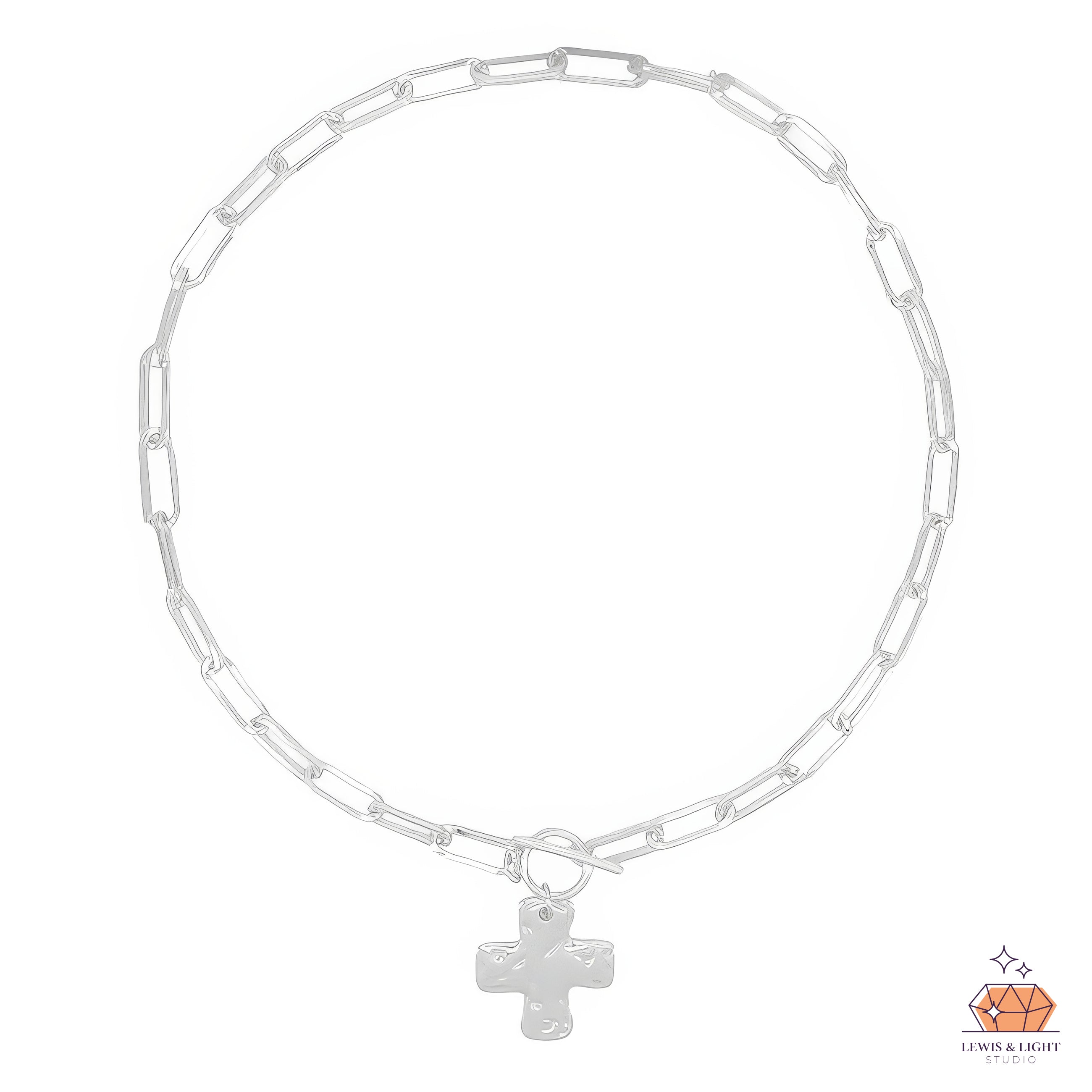 Dented Cross Circular Link Chain