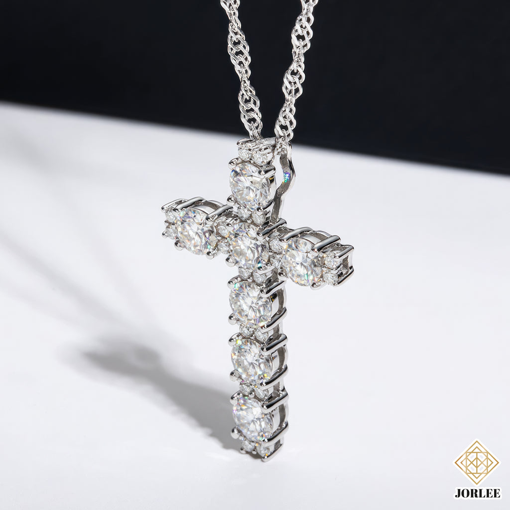 Karoline Leavitt Inspired Cross Sparkling Bling Necklace