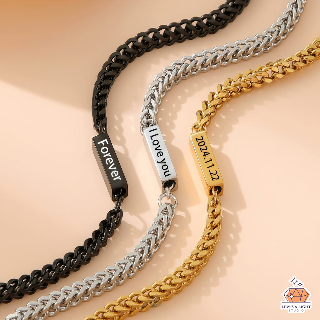 Personalized Tag Bar Bracelet