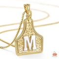 Personalized Initial Cowboy Rodeo Cow-Tag - Gold
