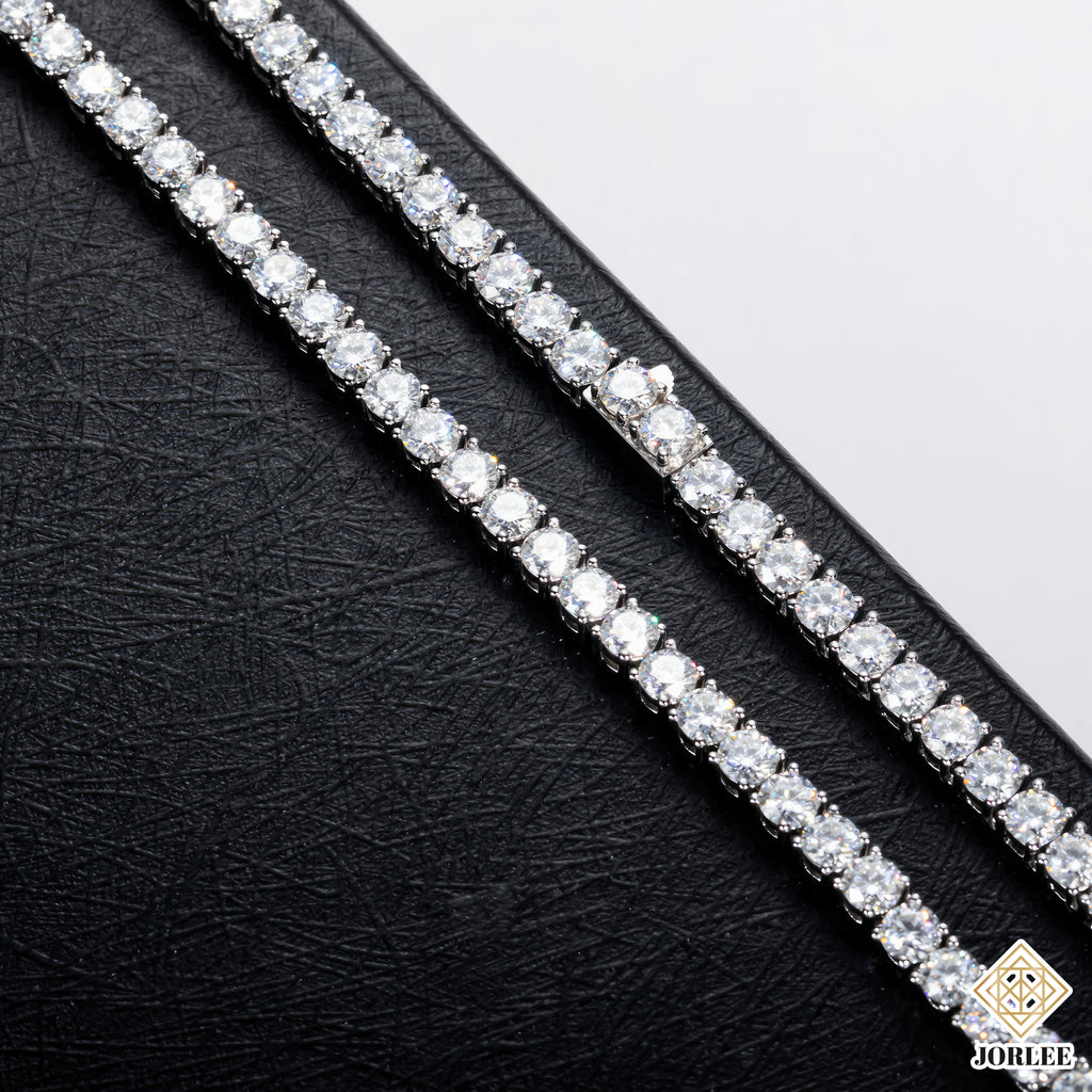 Moissanite Miami Cuban Link Chain S925 Sterling Silver 18K