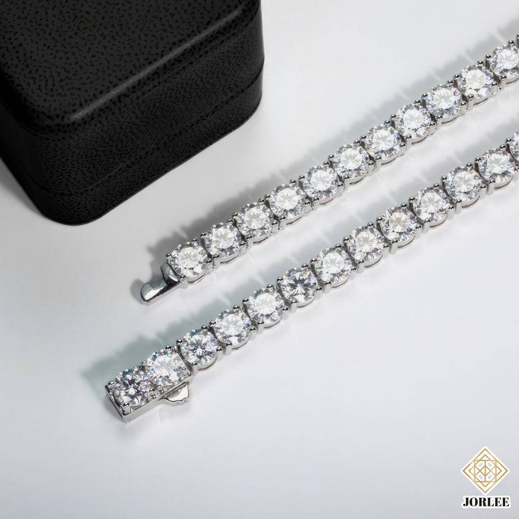 Moissanite Miami Cuban Link Chain S925 Sterling Silver 18K