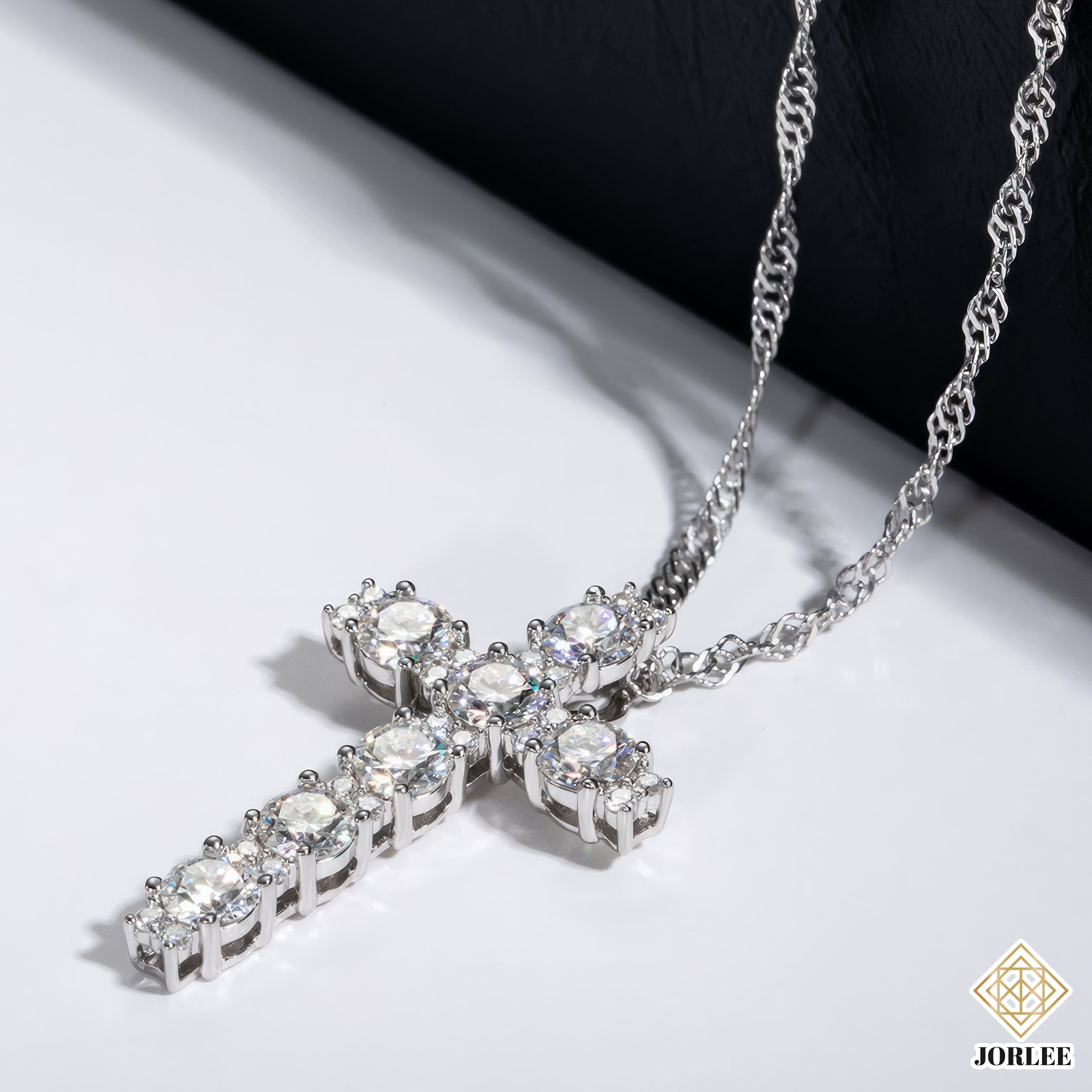 Karoline Leavitt Inspired Cross Sparkling Bling Necklace